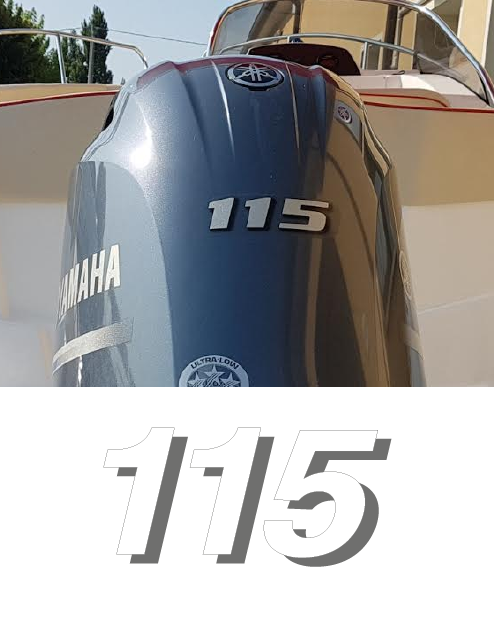 "115" HP Sticker for Yamaha Four Stroke - Outboard Motorboat