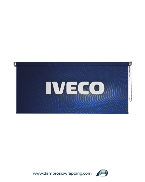 Blackout Roller Blind - IVECO Three-Dimensional Blue