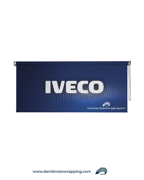 Blackout Roller Blind - IVECO Three-Dimensional Blue