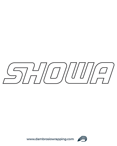 Adesivo Logo Showa - Bianco