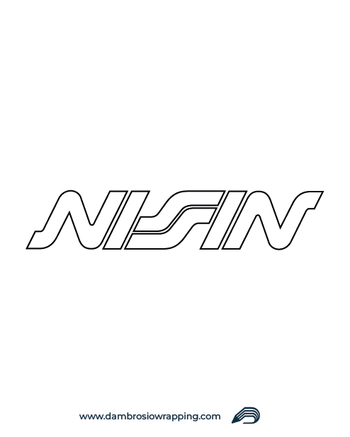 Nissin Logo Sticker - White