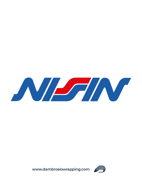 Nissin Logo Sticker - Blue/Red