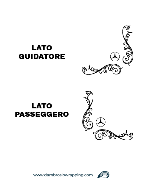 Kit of 2 Truck Window Stickers - Mercedes