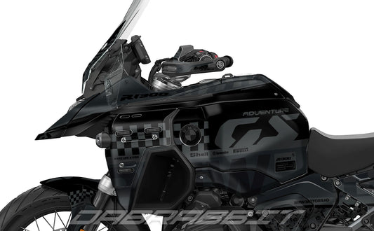 Fairing Sticker Graphics Kit - BMW R1300GS ADV (2024~) - (CHKR-BG)