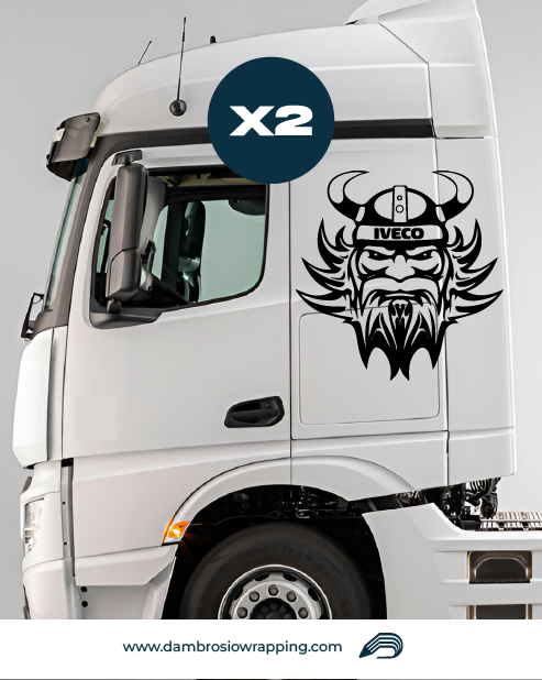 Kit 2 Adesivi per Laterale Camion - Vichingo Iveco