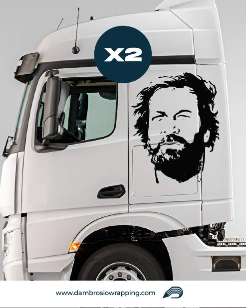 Kit 2 Adesivi per Laterale Camion - Bud Spencer