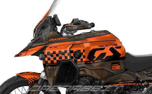 Fairing Graphics Kit - BMW R1300GS ADV (2024~) - (CHKR-D)