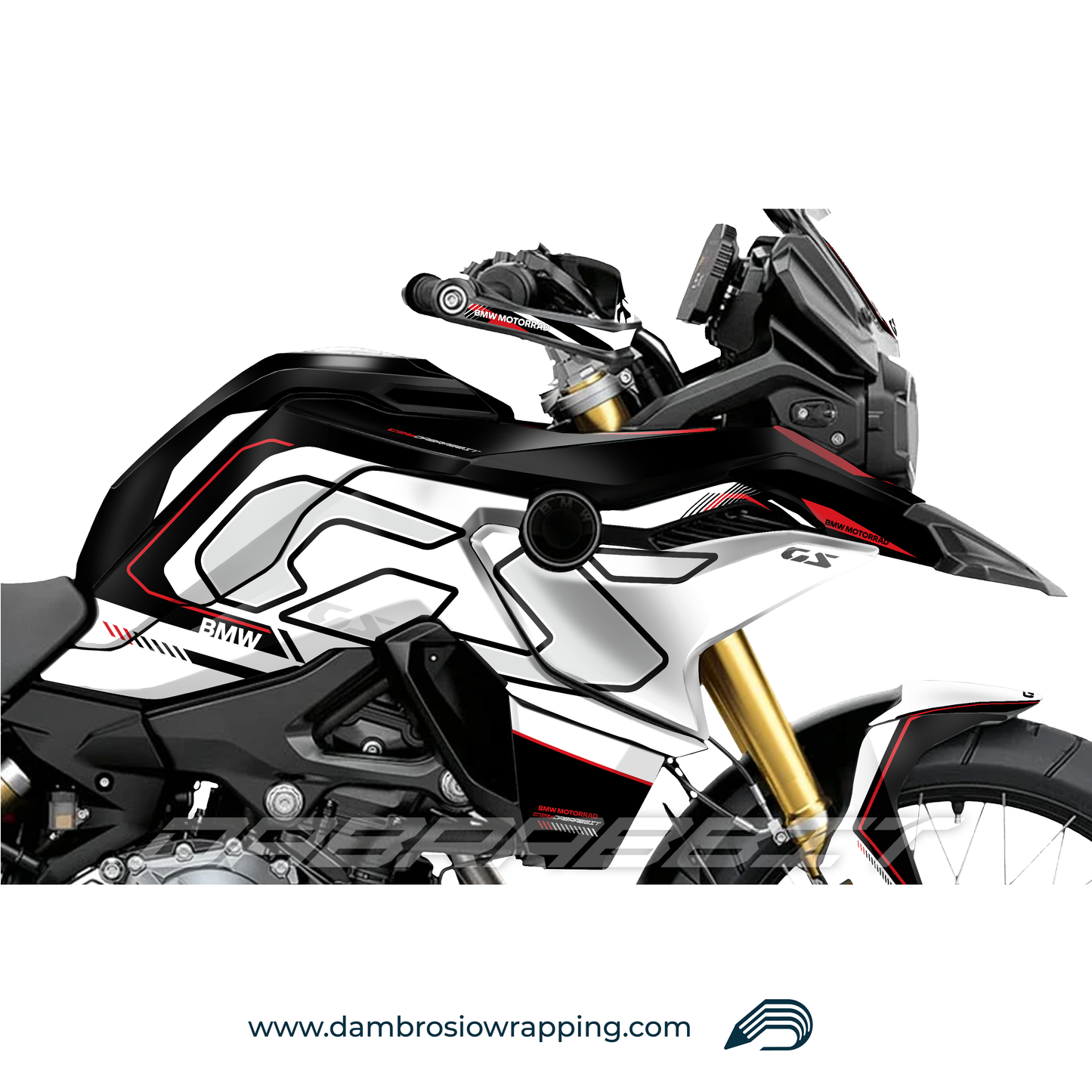 Fairing Graphics Kit - BMW F850GS/F750/F800GS (2017~) - (BL-WB)