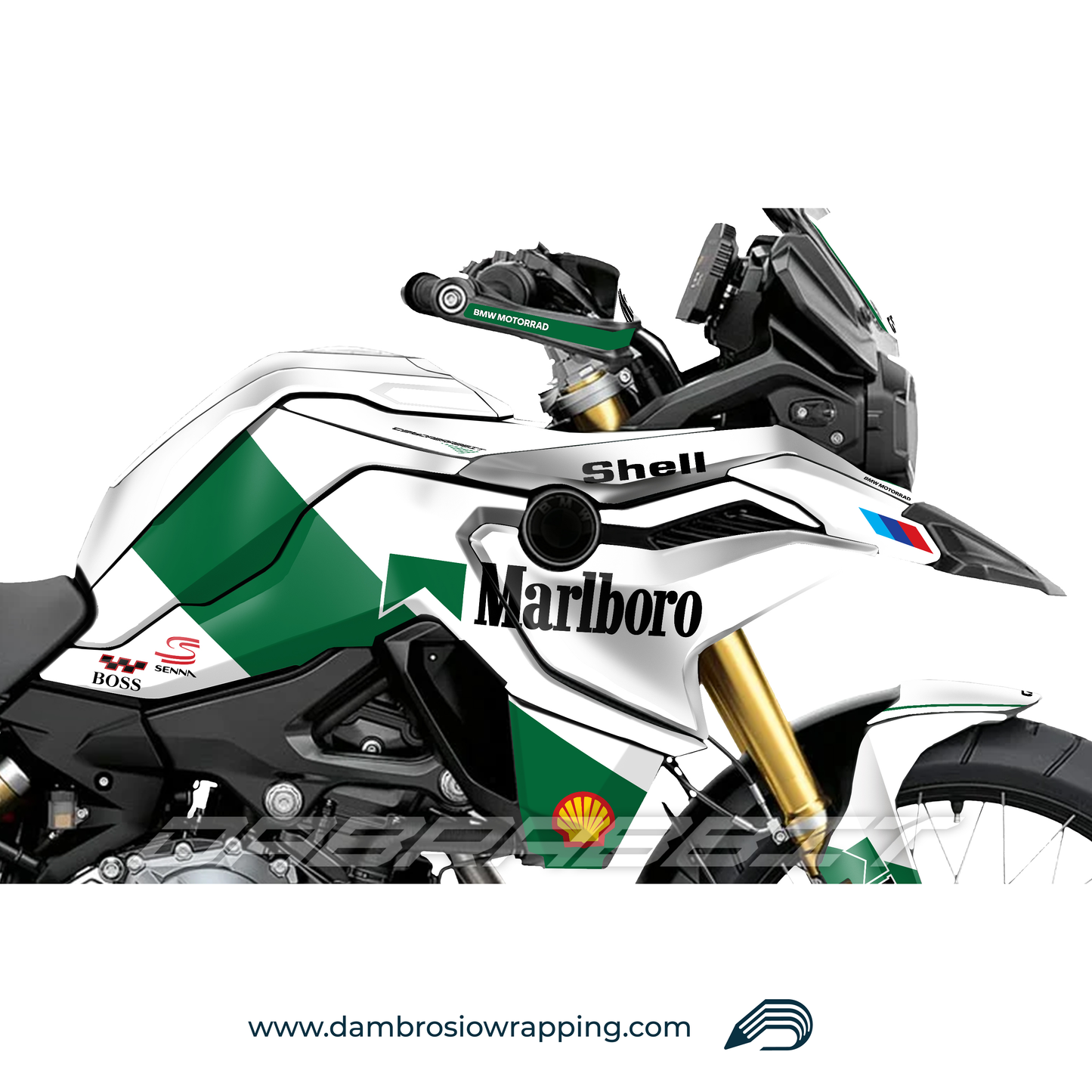 Marlboro Fairing Graphics Kit - BMW F850GS/F750/F800GS (2017~) - (MBL-WG)
