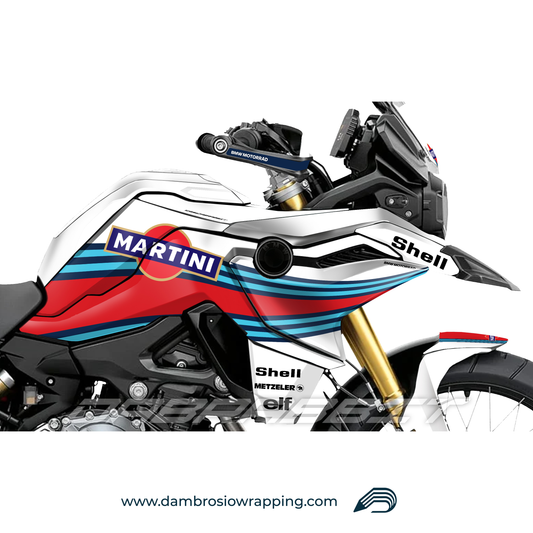 Martini Racing Fairing Graphics Kit - BMW F850GS/F750/F800GS (2017~) - (MTN-W)