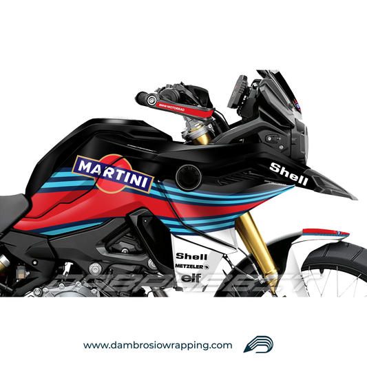 Martini Racing Fairing Graphics Kit - BMW F850GS/F750/F800GS (2017~) - (MTN-WB)