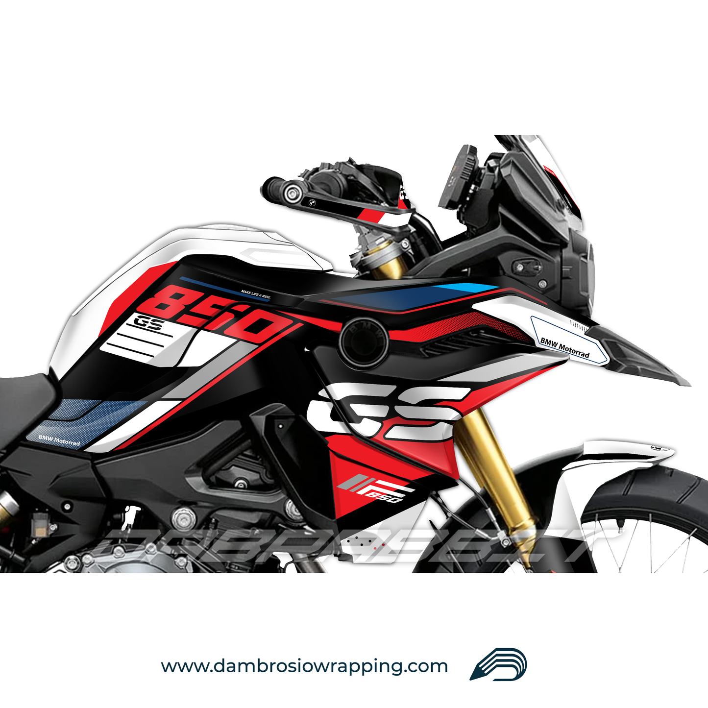 Fairing Graphics Kit - BMW F850GS/F750/F800GS (2017~) - (TRP-WR)