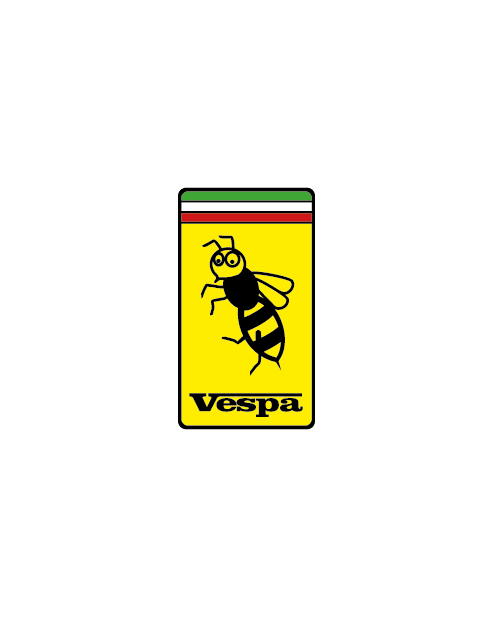 Vespa Ape Logo Sticker with Italian Flag