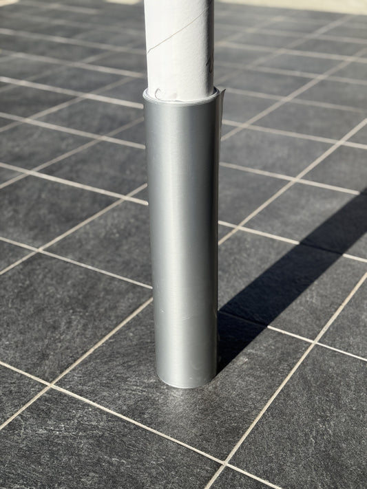 Metallic Silver Grey Adhesive Strip - Waterline