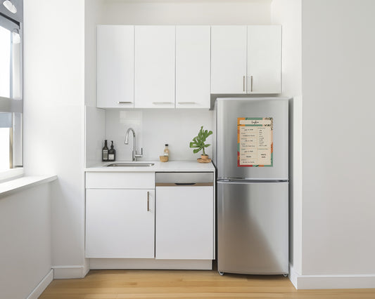 Rewritable/Repositionable Whiteboard - Weekly Planner - Warm Colors