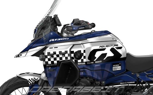 Fairing Sticker Graphics Kit - BMW R1300GS ADV (2024~) - (CHKR-N)