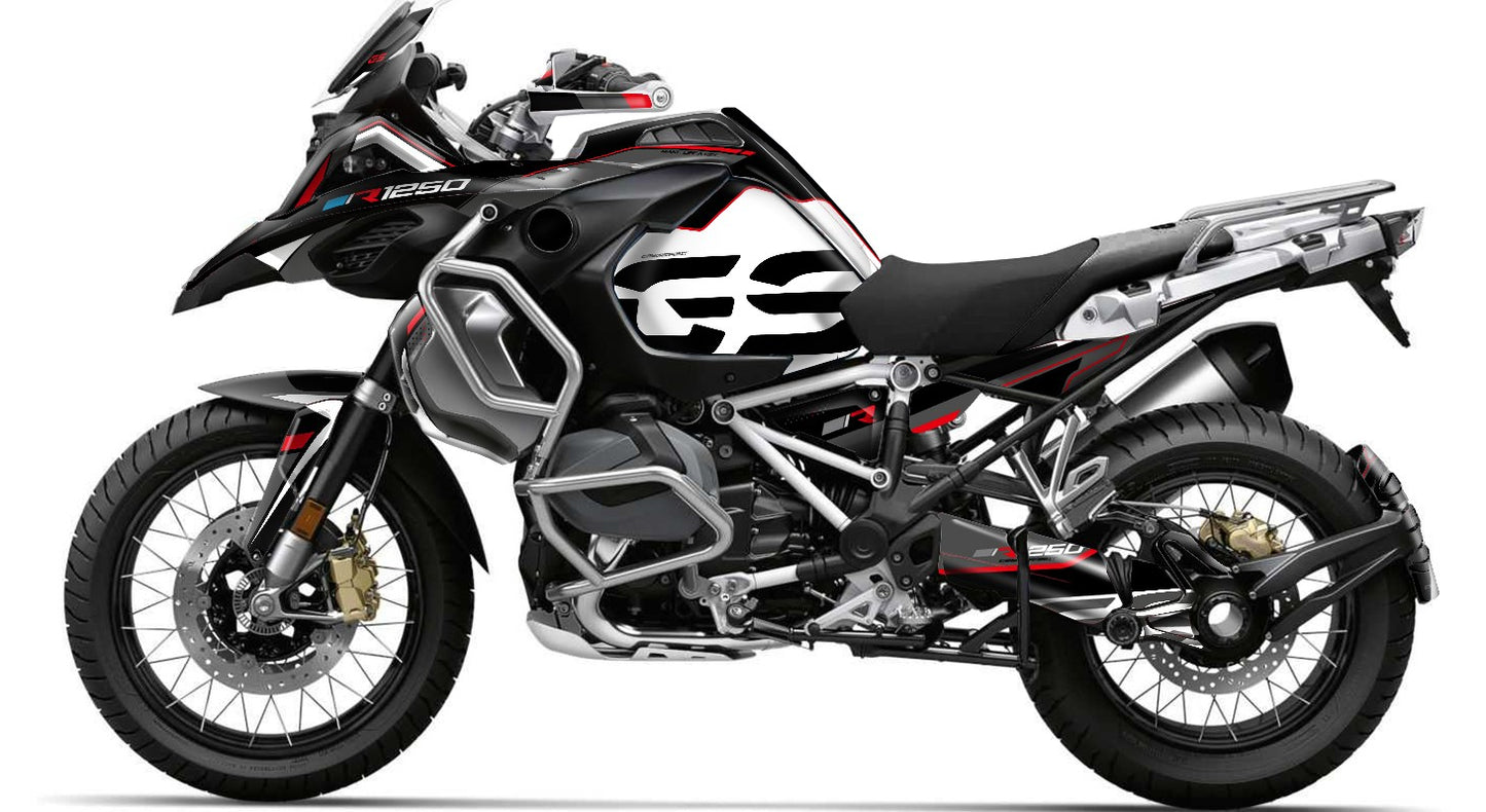 Kit Grafiche Adesivi Carene - BMW R1200/R1250GS ADV - Adventure (2014~2025) - (BGS-BW)