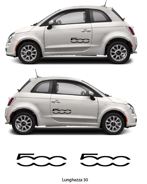 Fiat 500 logo side sticker