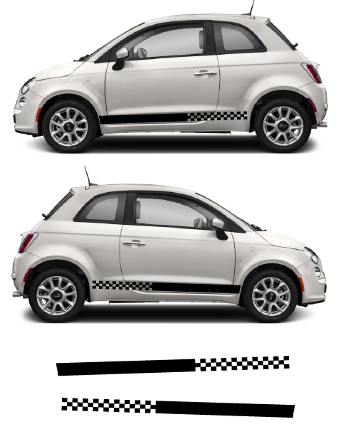 Fiat 500 Competition side panels