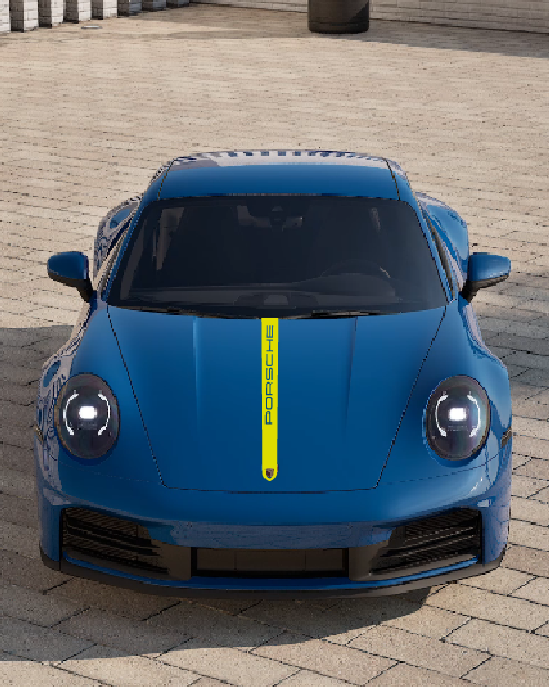 "Mugello" Hood Decal Kit Compatible with Porsche 911 Carrera