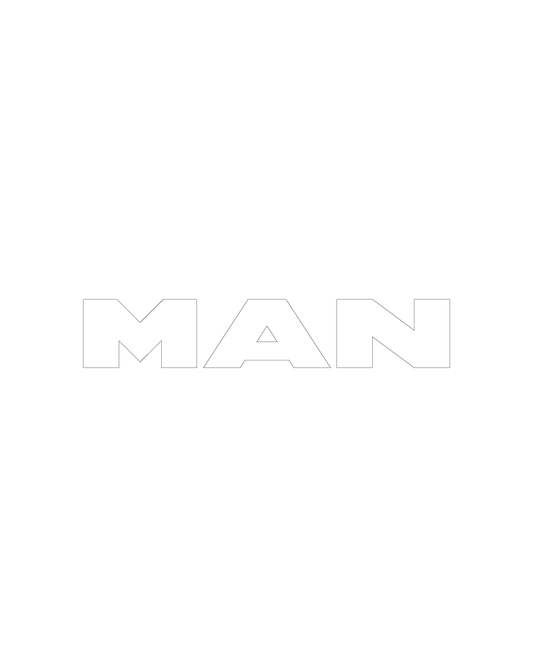 Man Truck Sticker with lettering