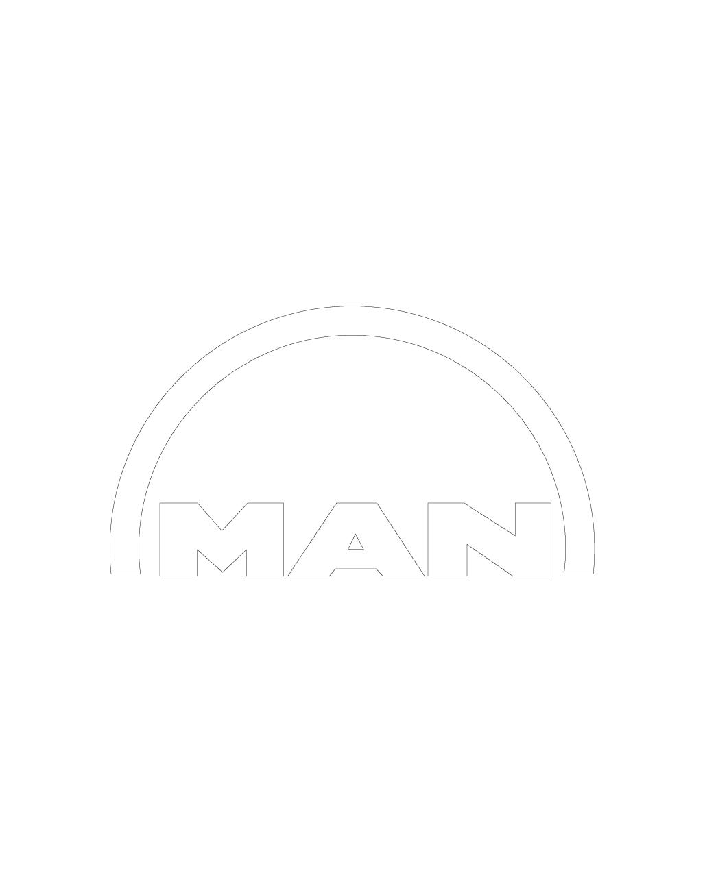 Man Truck Sticker Logo Arch