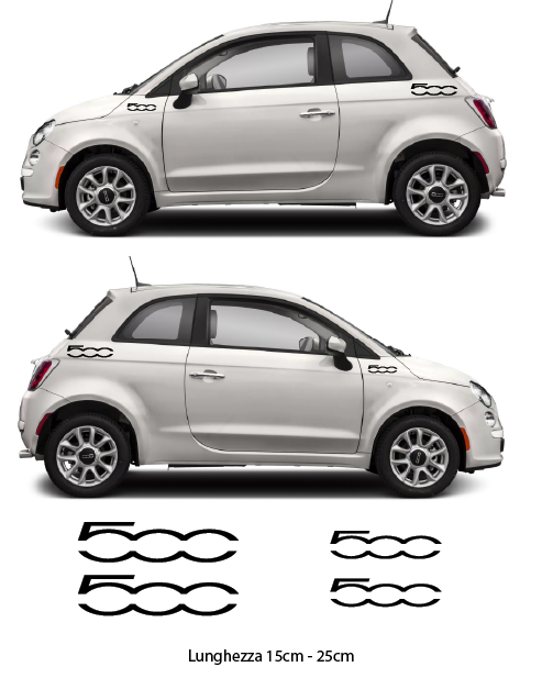 Fiat 500 small logo side sticker