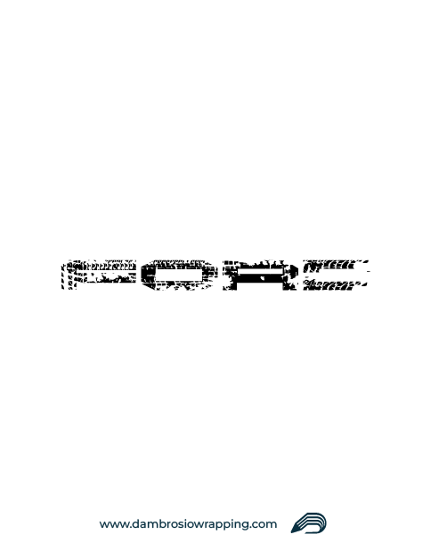 Ford Road Effect lettering sticker with treads