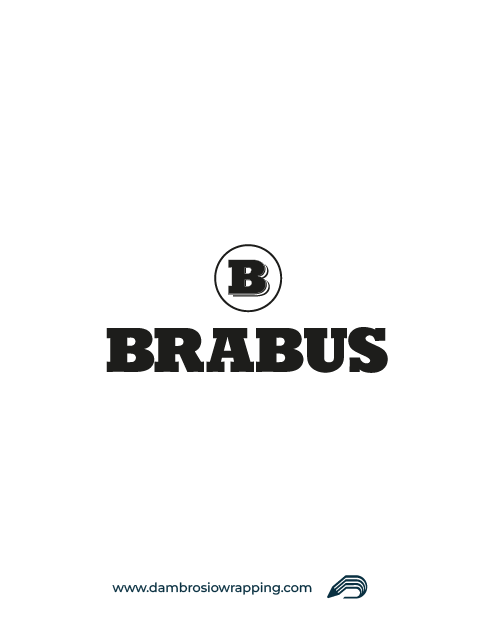 Brabus Logo Sticker with Emblem - Black
