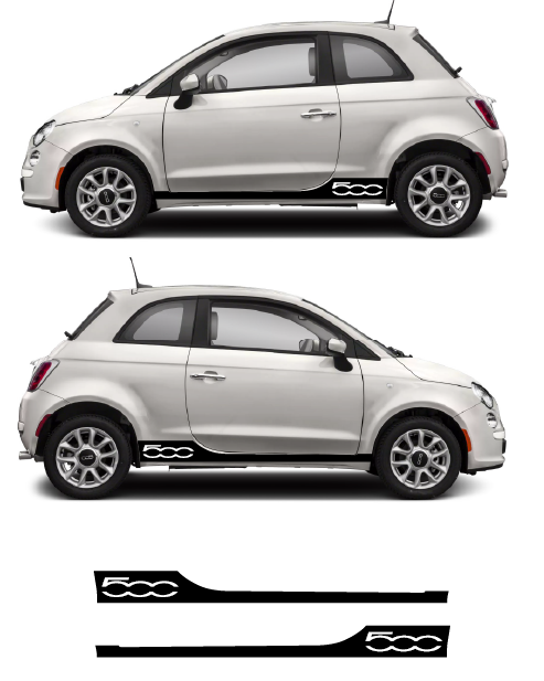 Fiat 500 side skirt panels
