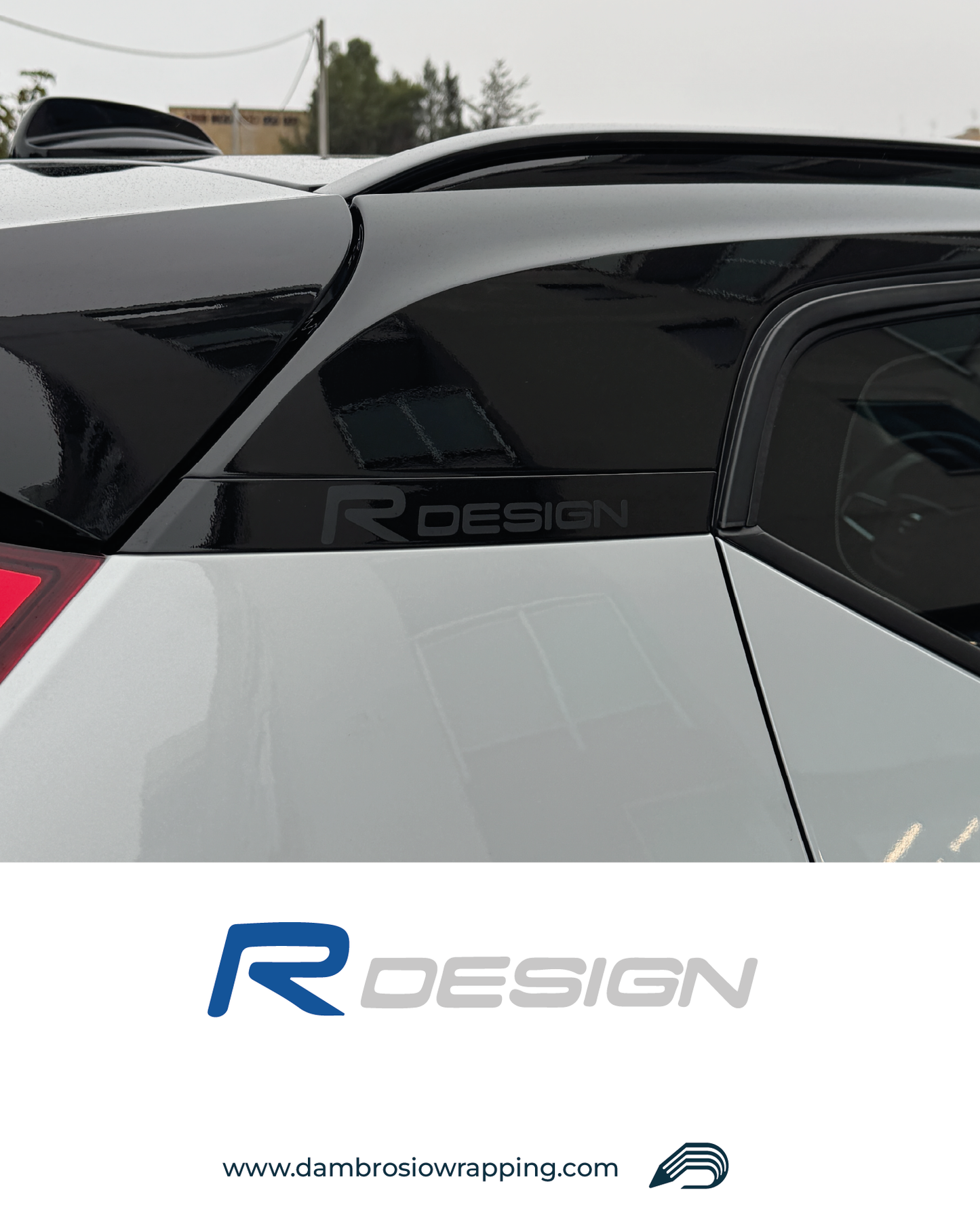 Volvo R-Design Sticker - Blue/Grey Tint