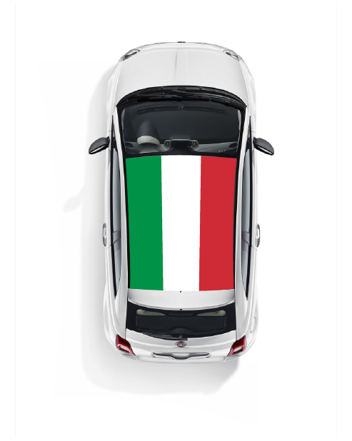 Fiat 500 Roof Sticker Kit - Italian Flag