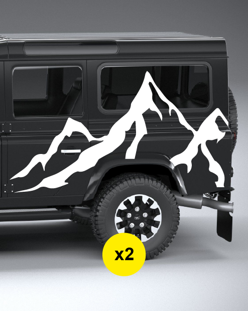 Defender Side Sticker Kit - Mountains
