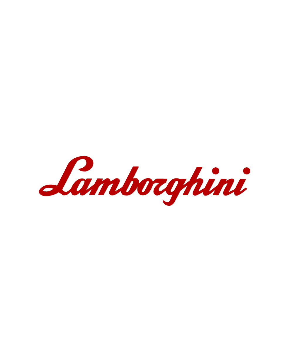 Lamborghini Lettering Sticker - Red