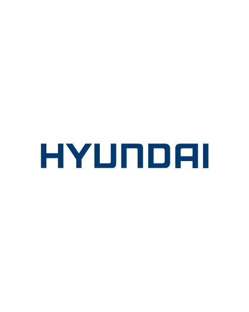 "Hyundai" Lettering Sticker - Blue
