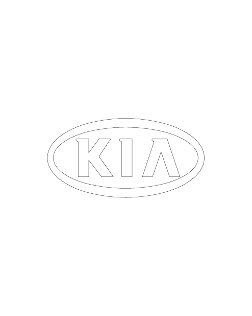"Kia" Logo Sticker - White