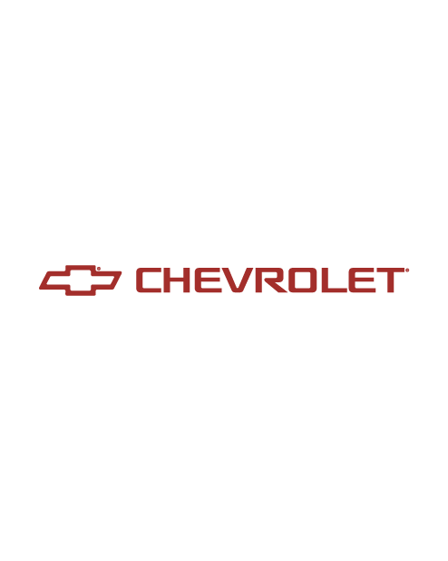 Chevrolet Full Horizontal Logo Sticker - Red
