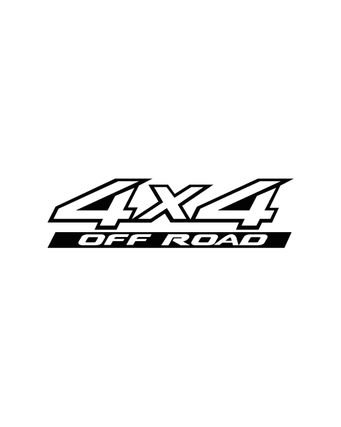 Adesivo Logo "4x4 Off Road" Land Rover - Nero