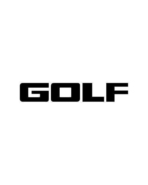 Volkswagen Golf Lettering Sticker - Black