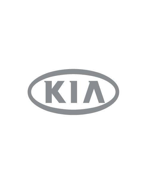 "Kia" Logo Sticker - Gray