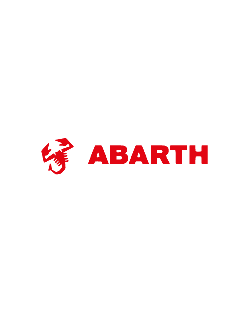 Abarth Logo Sticker Complete Horizontal Red