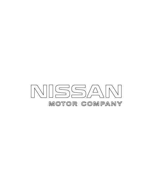 Nissan Motor Company Lettering Sticker - White