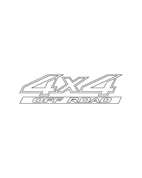 Land Rover "4x4 Off Road" Logo Sticker - White