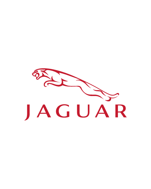 Full Jaguar Logo Sticker - Red