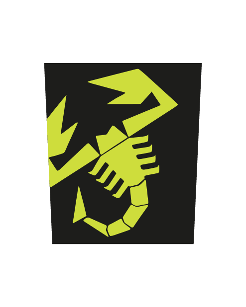 Abarth Roof Sticker Kit - Lime/Black Scorpion