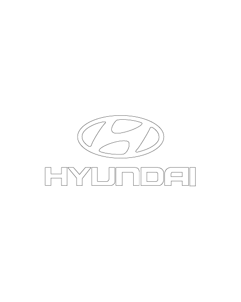 Hyundai Logo Sticker - White