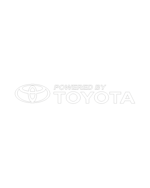 Powered By Toyota Sticker - White