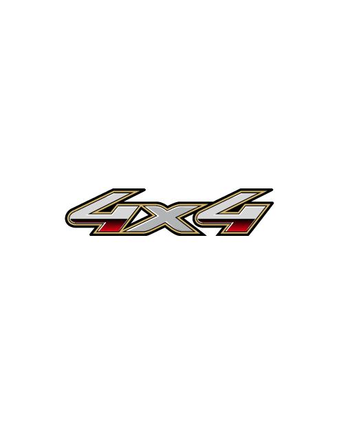 "4x4" sticker for Toyota - Grey