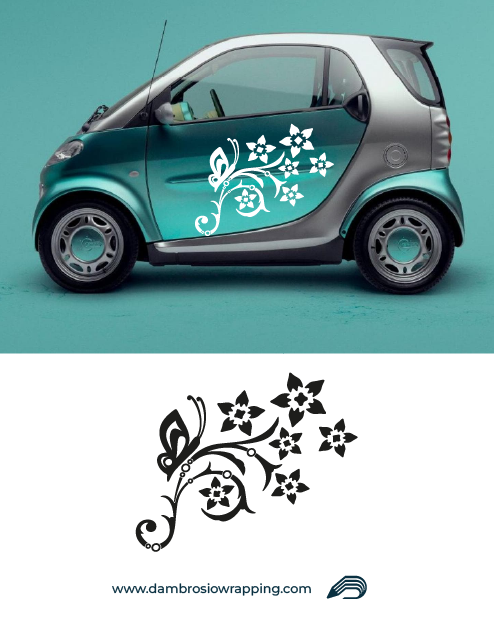 2 Side Stickers Kit for Smart - Floral