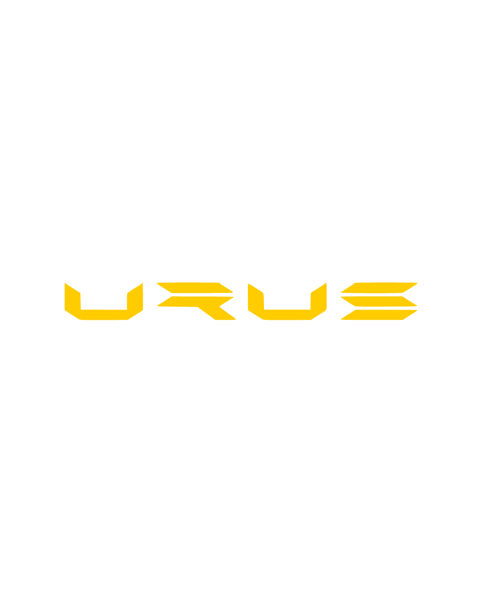 Urus Lettering Sticker - Yellow